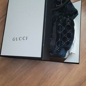 *SOLD* Gucci Backpack GG Velvet Medium Blue